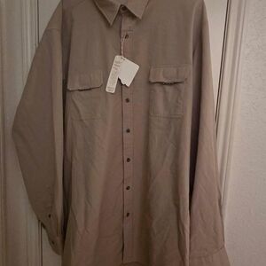 Roundtree & Yorke Beige Button Down Shirt